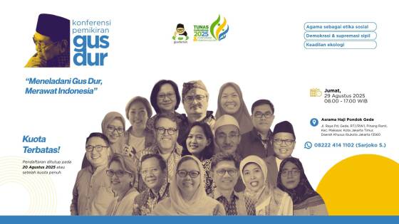 Konferensi Pemikiran Gus Dur Perdana, Hadirkan Pramono Anung, Mahfud MD, dan Sinta Nuriyah