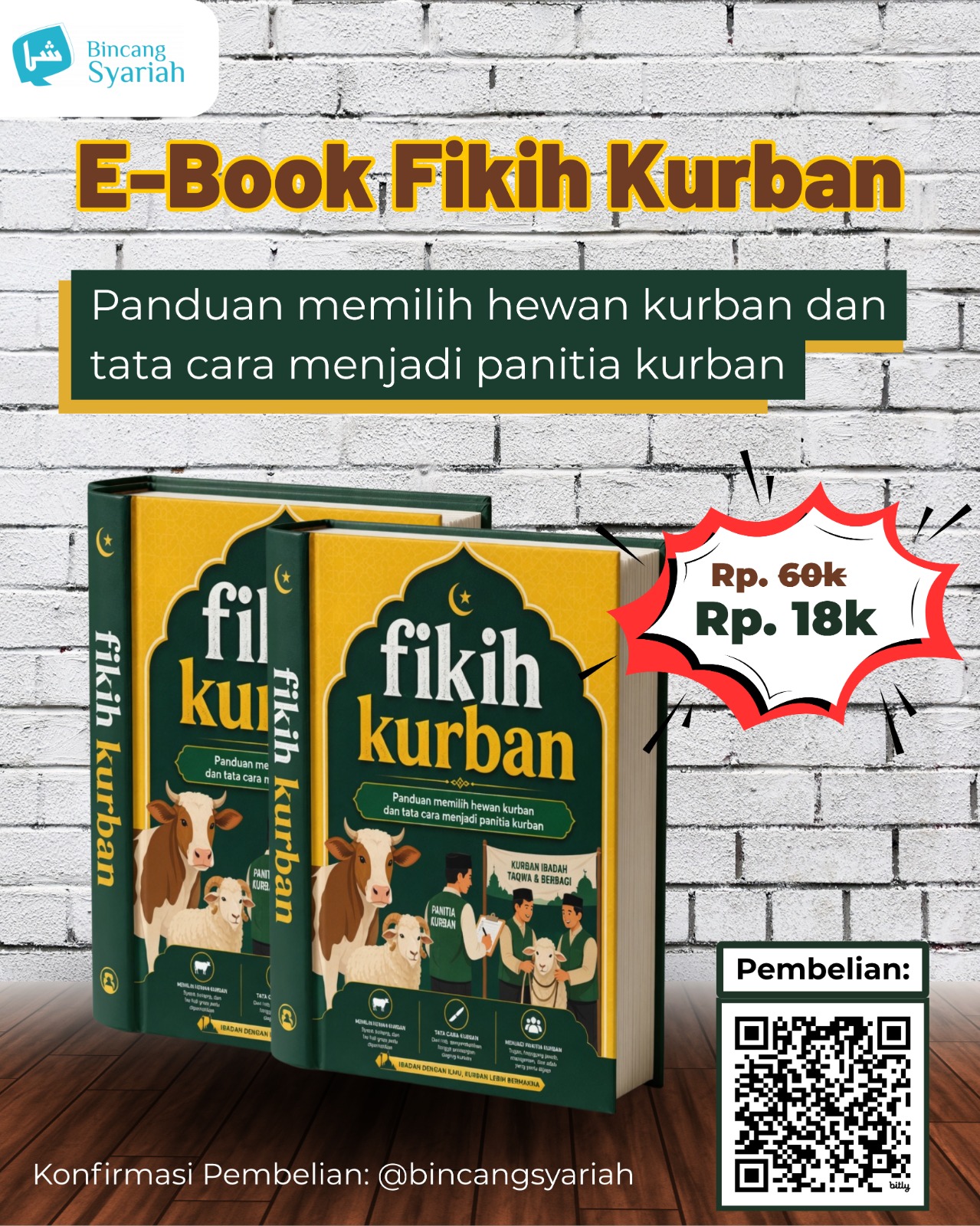 Jangan lewatkan! E-Book Fikih Kurban lengkap kini hanya Rp18 ribu dari Bincang Syariah.